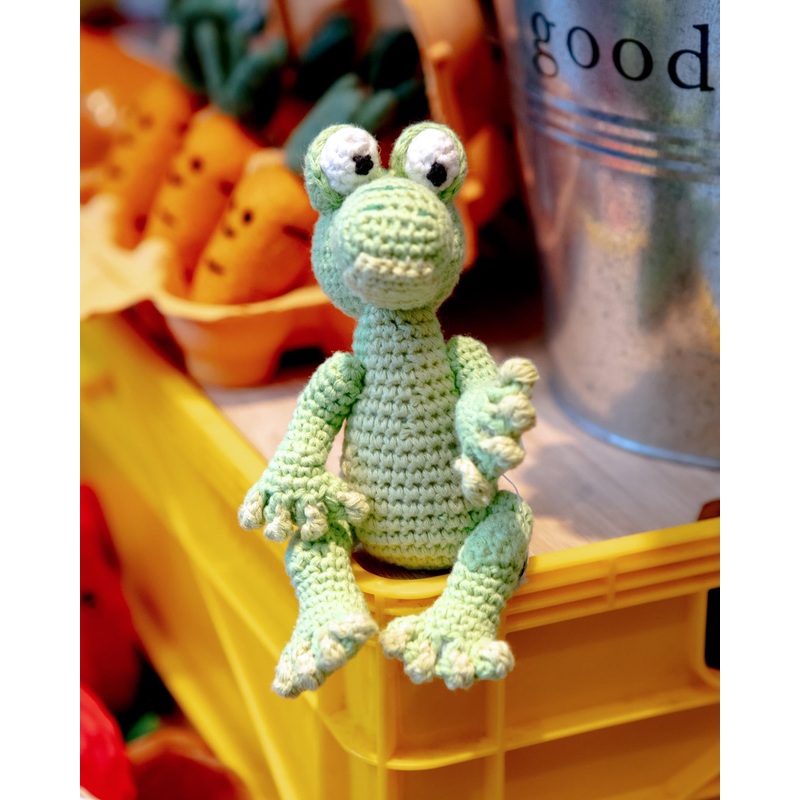 Art the Alligator Squeaky Knit Dog Toy (FINAL SALE)