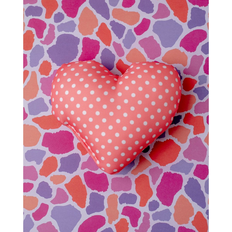 Dear & Dotty Heart-Shaped Dog Toys in Peach, Sunshine, or Lilac (Made in the USA) << CLEARANCE >>