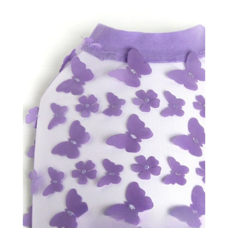 Lilac Butterfly Mesh Dog Shirt (Made in the USA) (FINAL SALE)