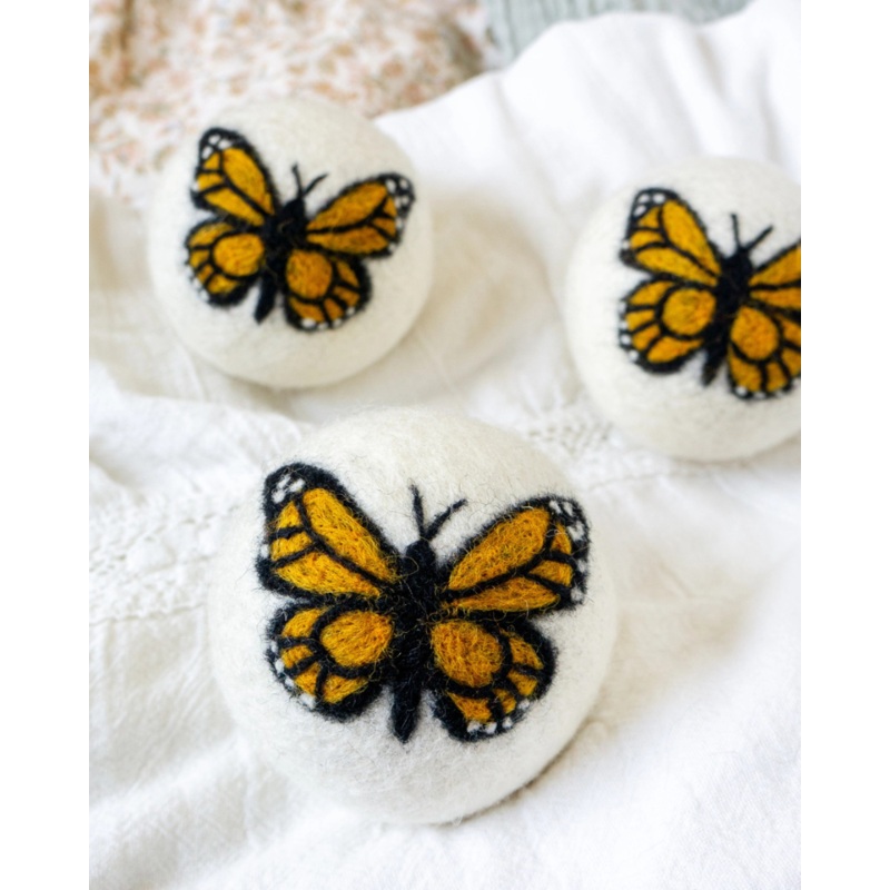Monarch Butterfly Wool Dog Ball (FINAL SALE)
