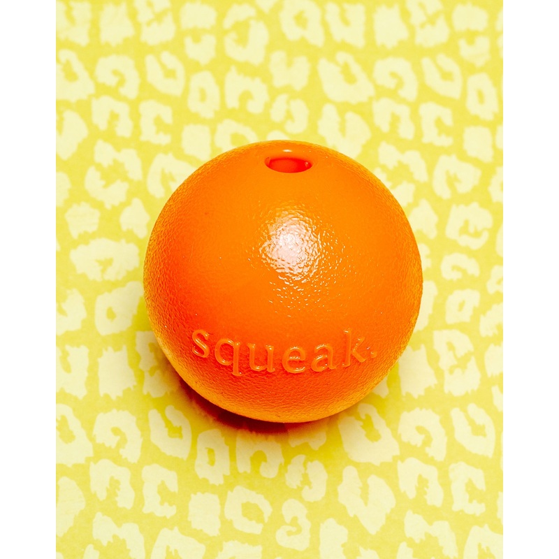 Orange Orbee-Tuff Squeak Dog Ball (Made in the USA)