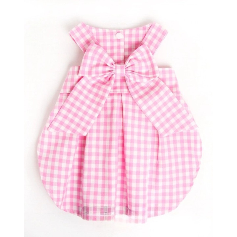 Pink Gingham Dog Dress (Made in the USA) (FINAL SALE)