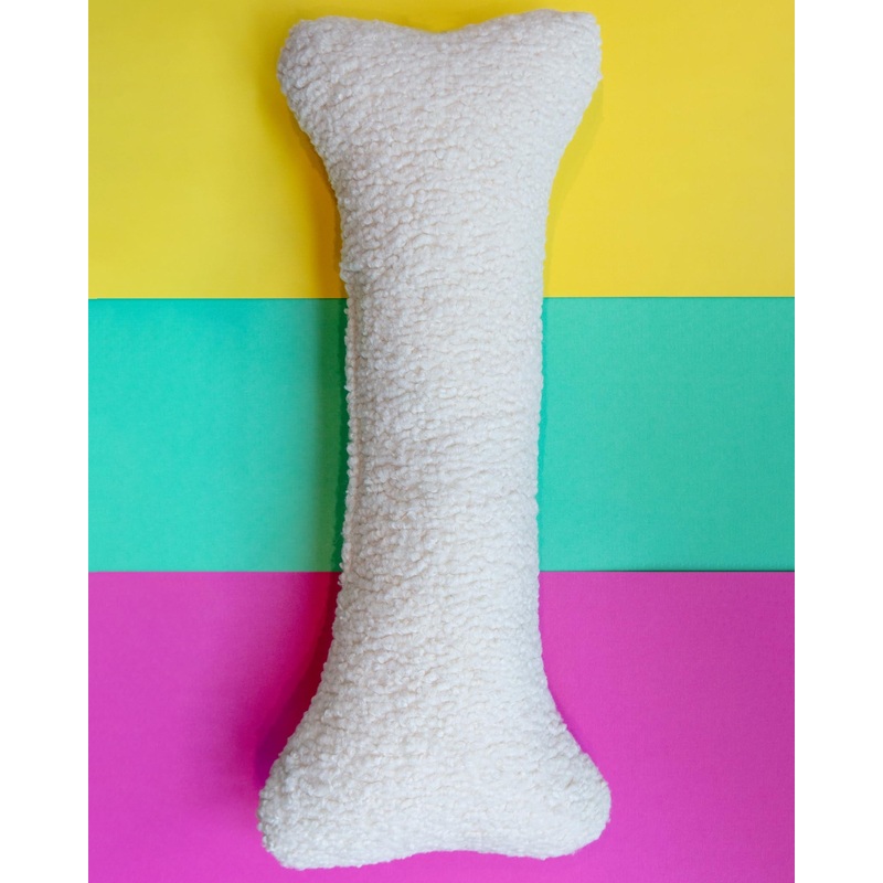 Bumper Bone Pillow|Fluffernutter|Ivory Sheepskin