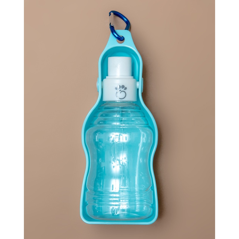 Dog Travel Water Bottle with Foldout Bowl in Blue << CLEARANCE >>