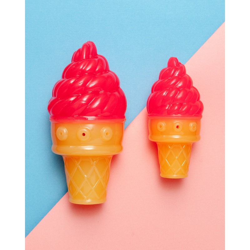 Freeze-Me Ice Cream Cone Dog Toy in Pink