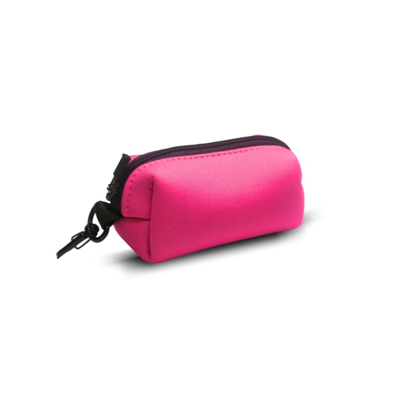 Neoprene Poopurse Pouch|Neon Pink|Black