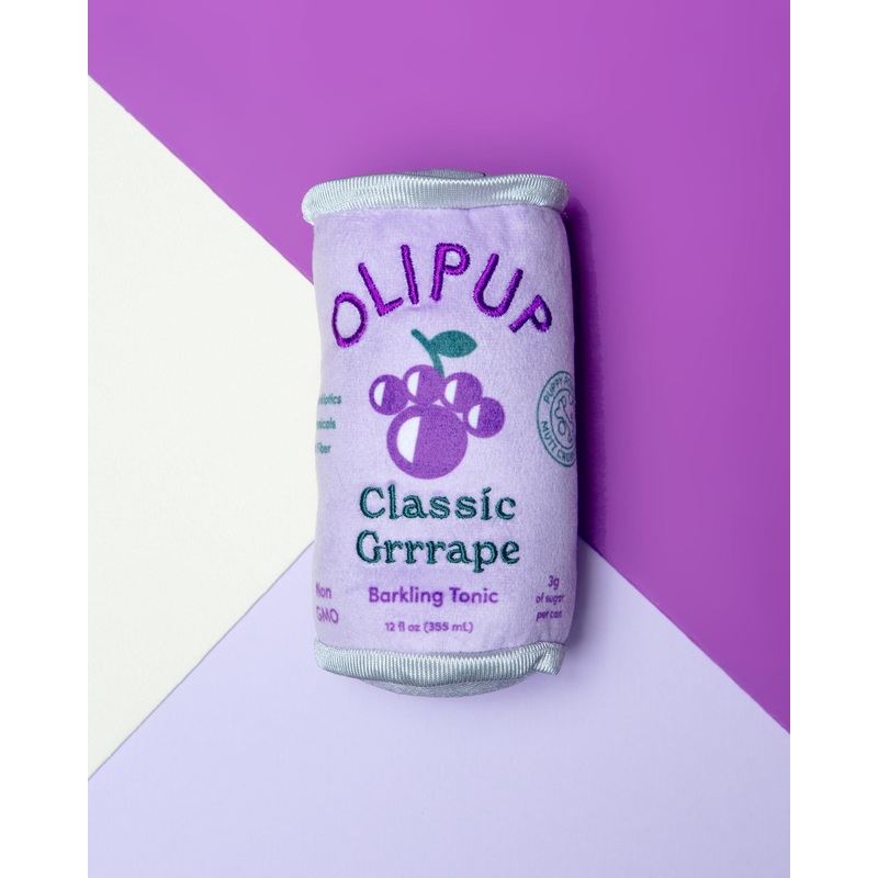 Olipup Grape Squeaky Plush Dog Toy