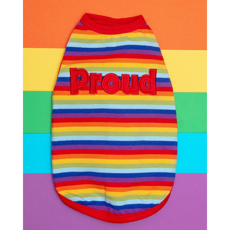 Proud Dog Rainbow Stripe Tank Top (FINAL SALE)