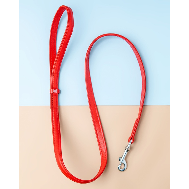 Really Red Leather Dog Leash << CLEARANCE >>