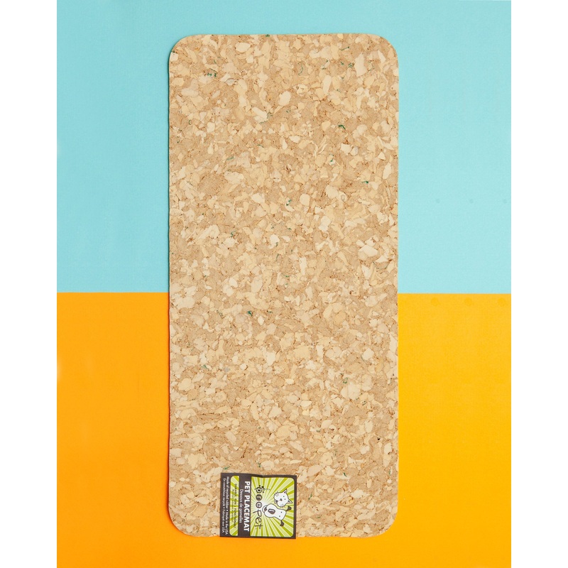 Skinny Rectangle Natural Recycled Rubber Pet Placemat