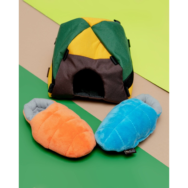 Trailblazing Tent Interactive Plush Dog Toy