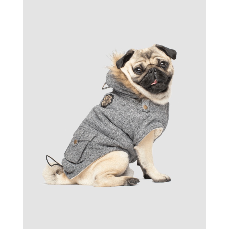 Alaskan Army Dog Parka in Salt and Pepper