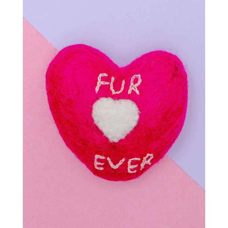 Fur-Ever Squeaky Wool Dog Toy