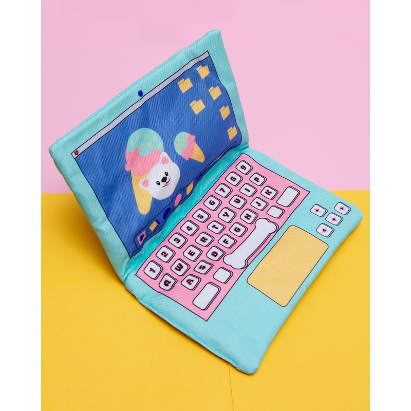 Laptop Crinkle & Squeak Dog Toy