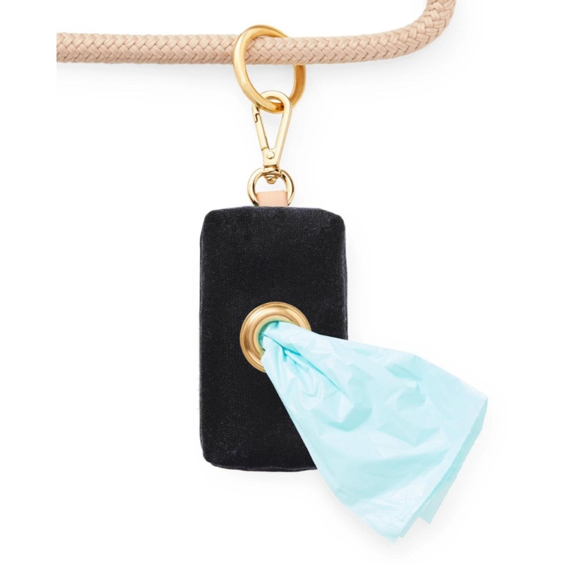 Onyx Waxed Canvas Waste Bag Dispenser (Made in the USA)