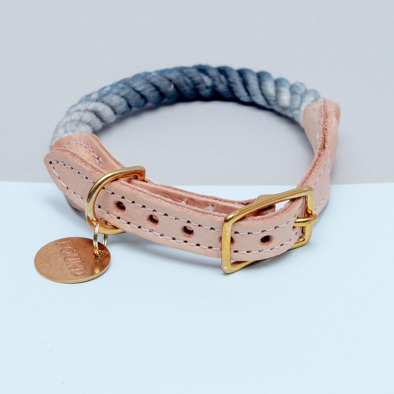 Rope Collar in Grey Ombr (Made in the USA) (FINAL SALE)