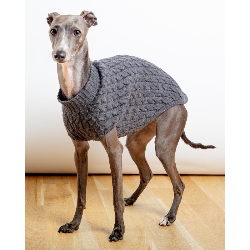 The Uptown Cable Knit Sweater in City Slush Grey Merino Wool (Made in NYC) (FINAL SALE) (FW24LO)