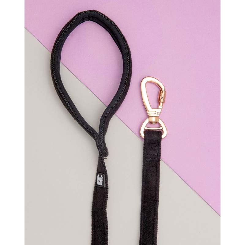 Aquafleece Water Repellant Dog Leash in Black (FINAL SALE)