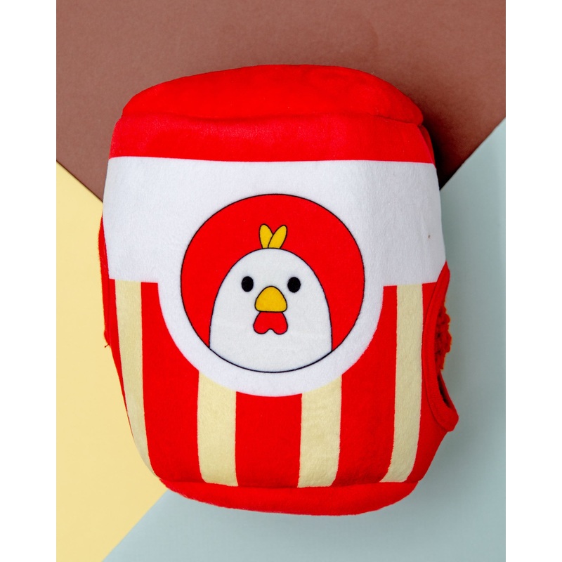 Bucket O’Chicken Interactive Plush Squeaky Dog Toy