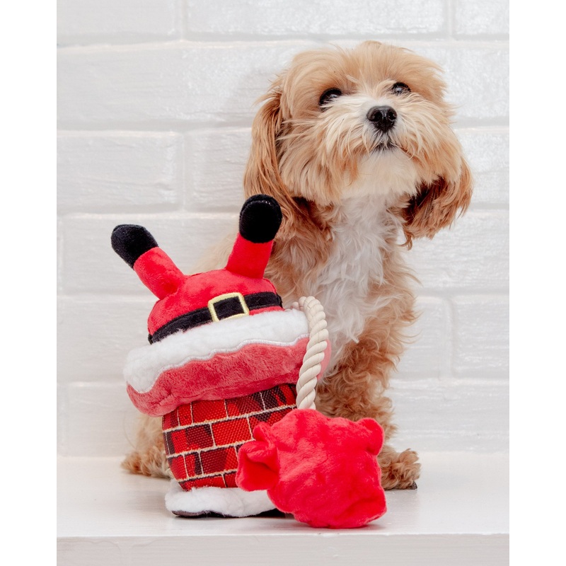 Clumsy Claus Holiday Squeak + Crinkle Dog Toy << FINAL SALE >>