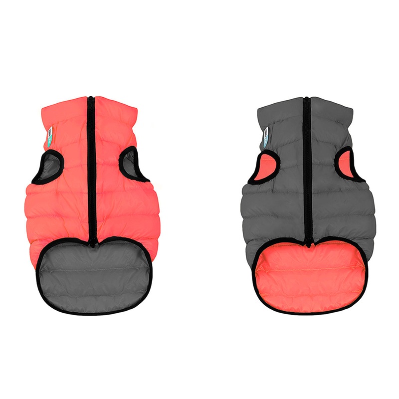 COLLAR BRAND | Reversible AiryVest in Coral and Grey (with Harness Hole)