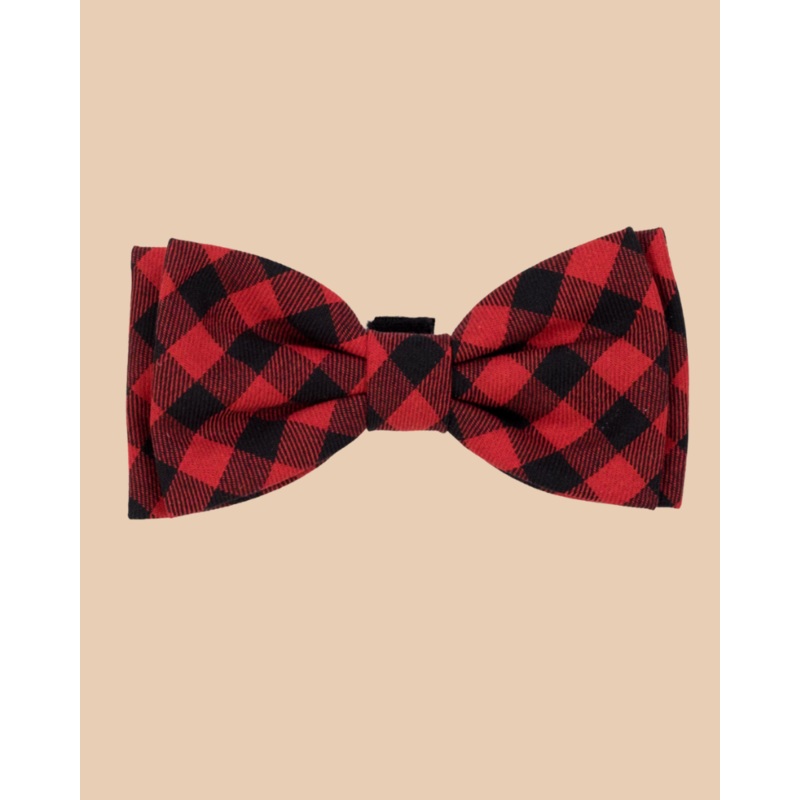 Dignified Dog Bow Tie in Buffalo Plaid