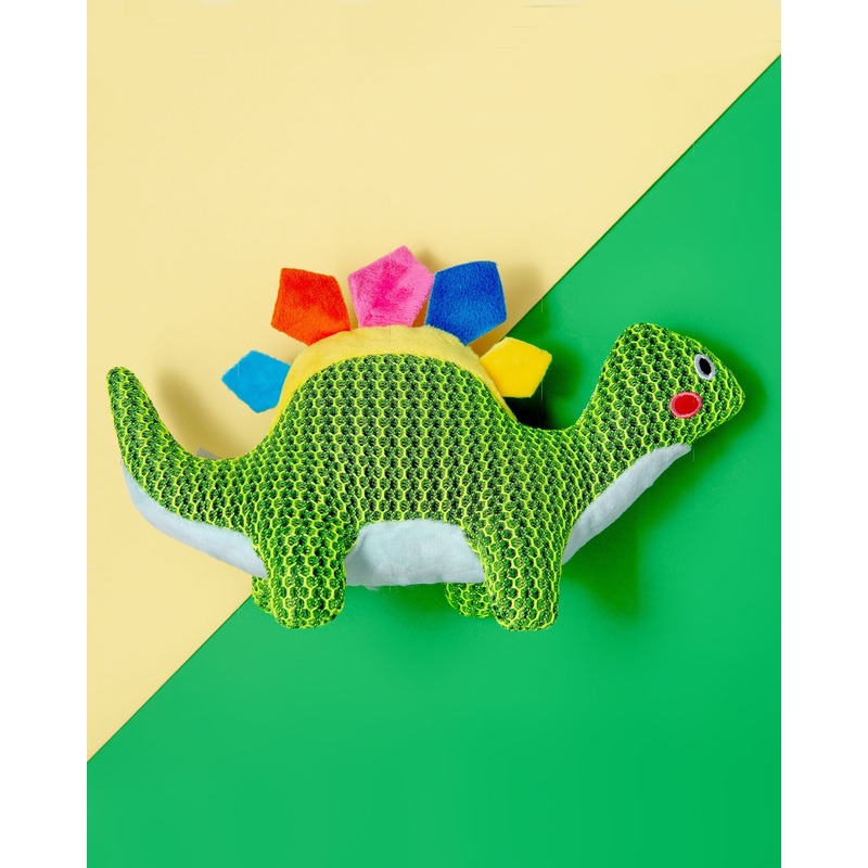 Dinosaur Dude Squeaky Mesh Dog Toy (FINAL SALE)