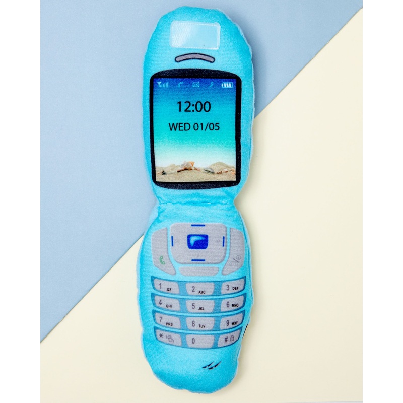 Flip Phone Crinkle + Squeak Dog Toy (FINAL SALE)