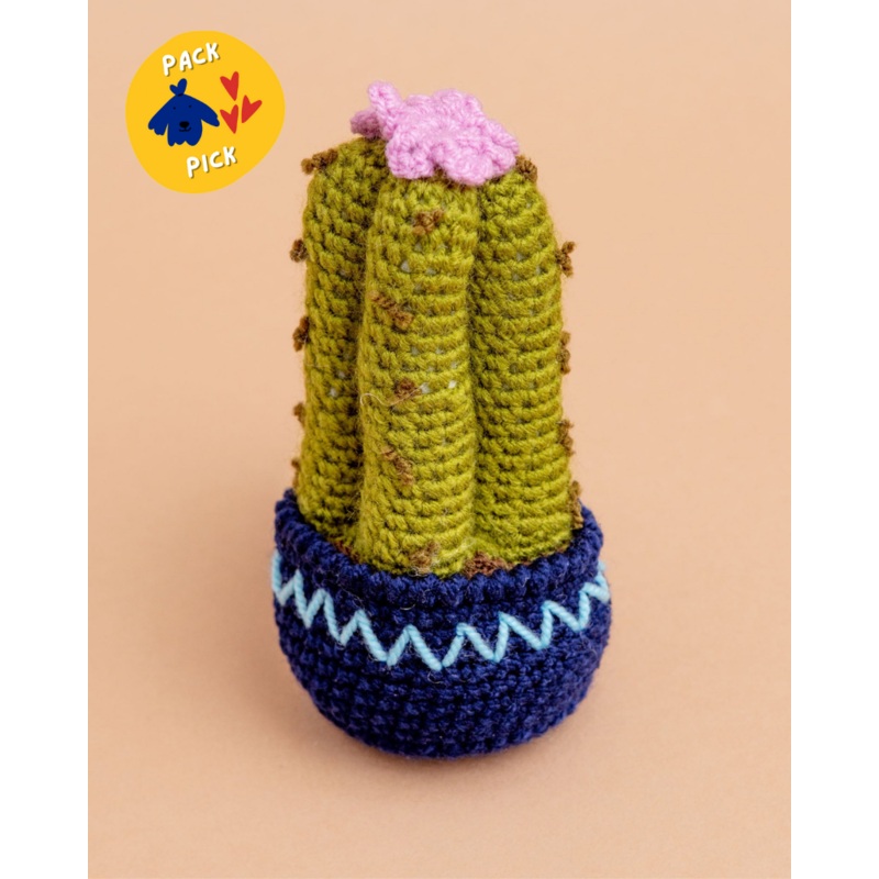 Hand-Knit Cactus Squeaky Dog Toy (FINAL SALE)