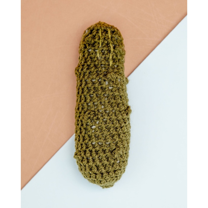 Hand-Knit Pickle Squeaky Dog Toy (FINAL SALE)