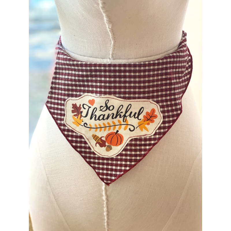 So Thankful Thanksgiving Dog Bandana