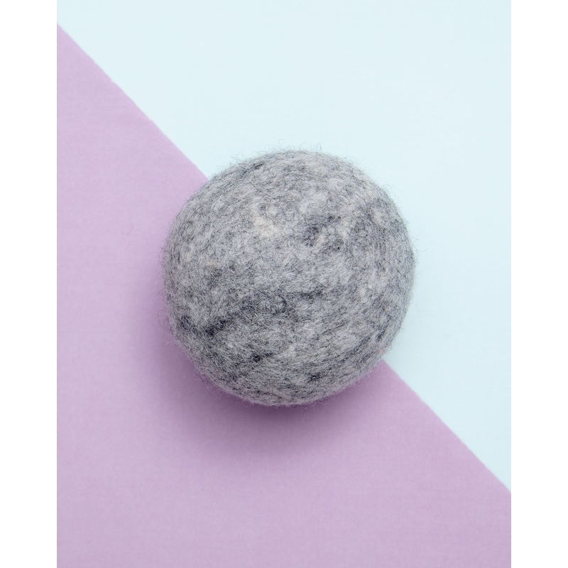 Wool Ball Toy in Natural Gray