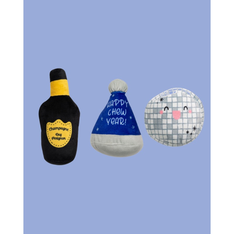 Yappy Chew Year Squeaky Dog Toy Set