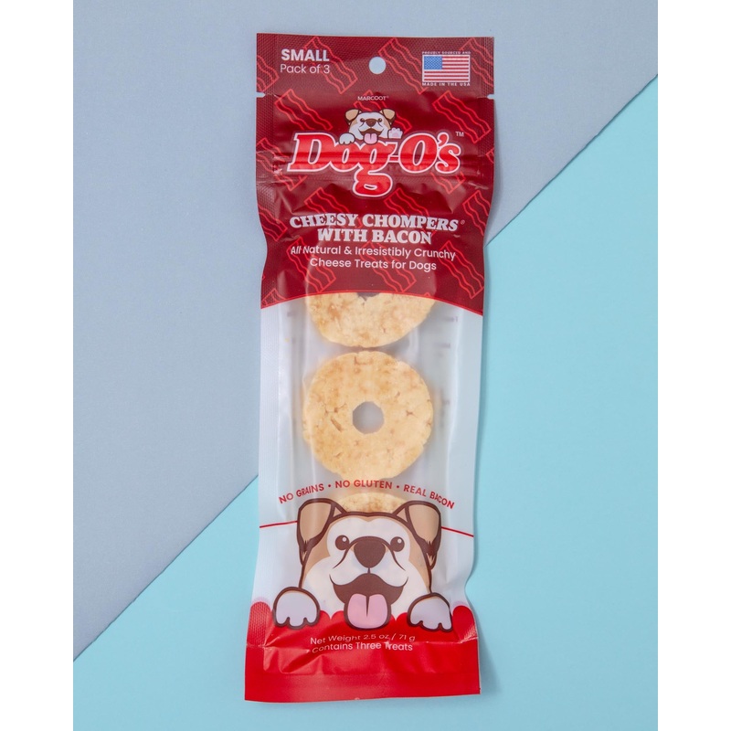 Bacon Cheesy Chompers Dog Treats (Made in the USA)
