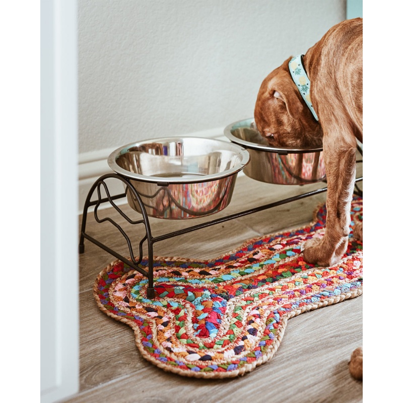Chindi Blend Woven Dog Mat (Made in India)