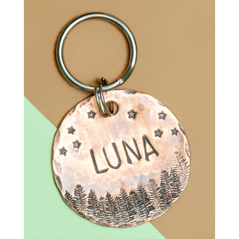 Starry Forest Custom Dog ID Tag (Custom/Drop-Ship) (Made in the USA)