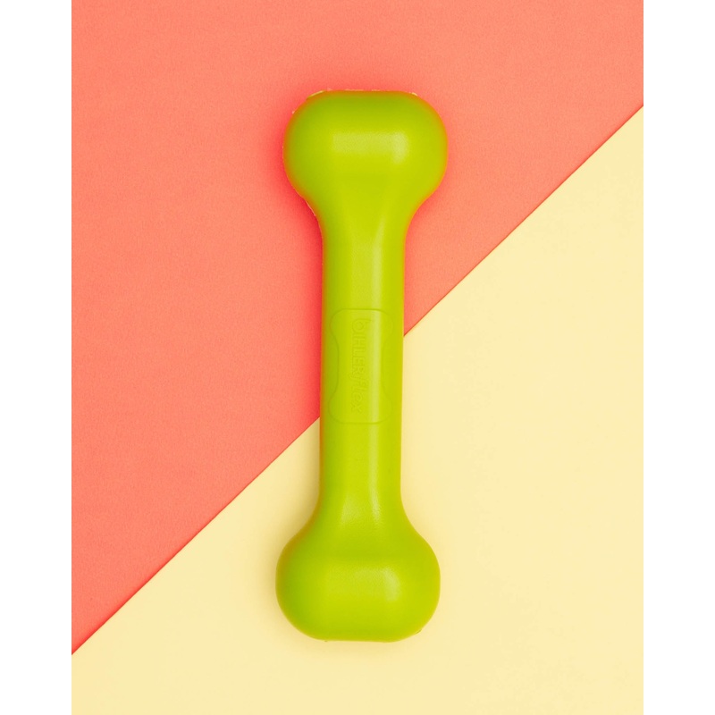The Perfect Bone Dog Toy in Safety Green (Made in the USA)