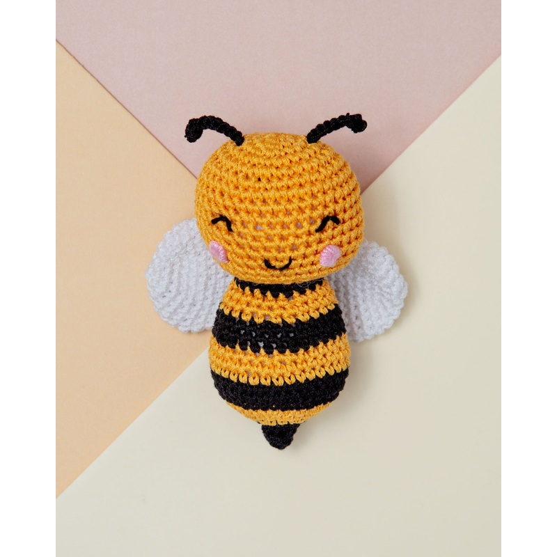 Baby Bumblebee Squeaky Knit Dog Toy