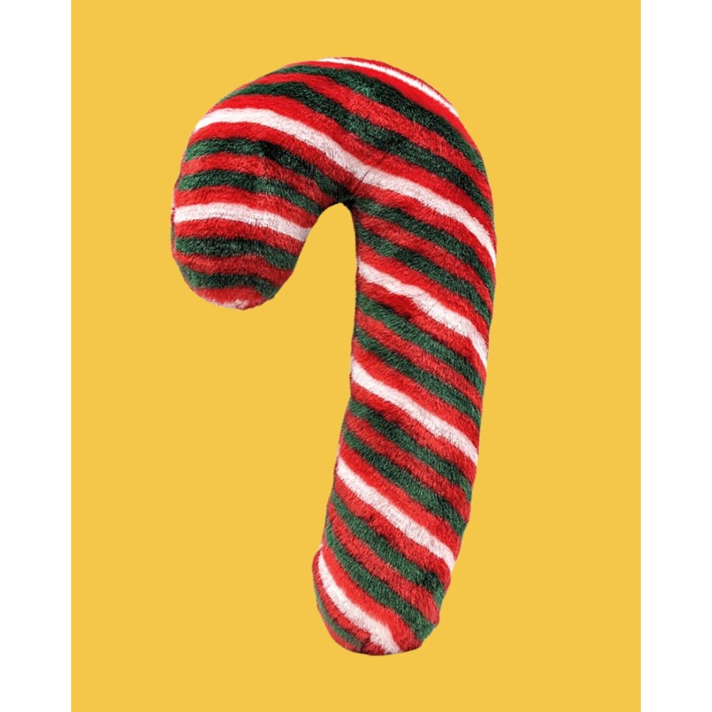 Candy Cane Dog Plush Toy