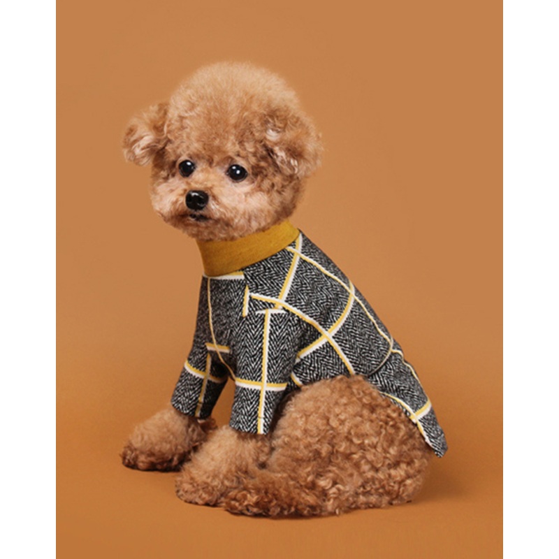 Check Tee for Dogs in Mustard Yellow (FINAL SALE)