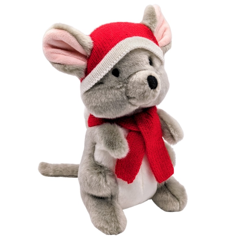 Clement Mouse Holiday Plush Squeaky Dog Toy (FINAL SALE)