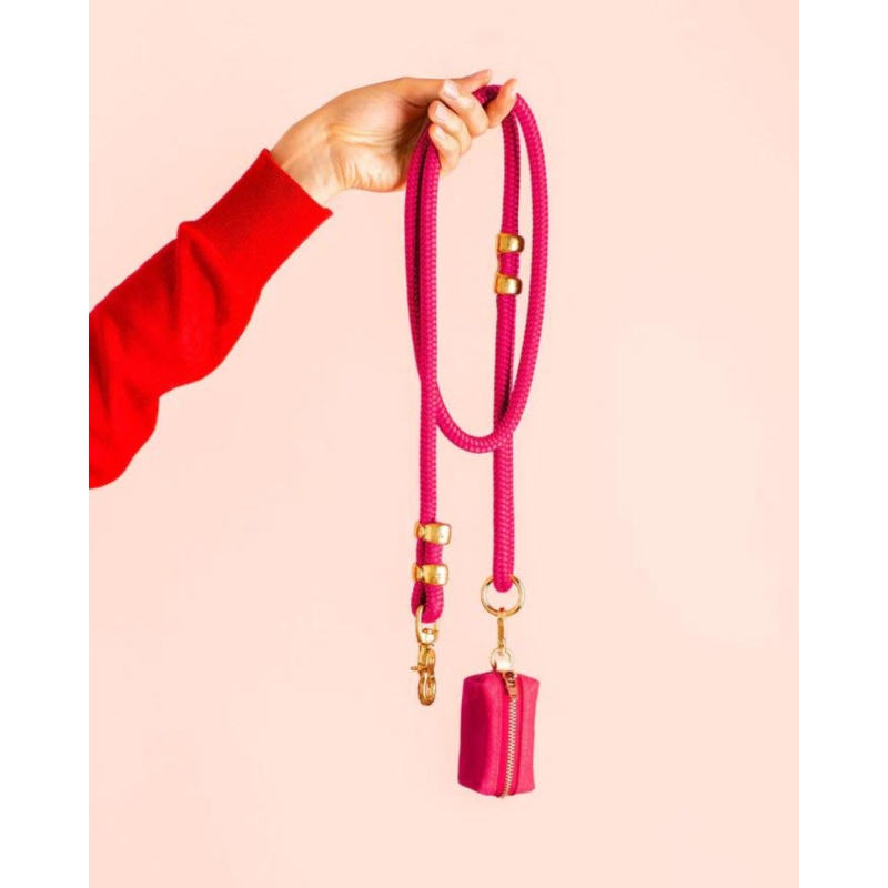 Hot Pink Marine Rope Dog Leash (Made in the USA)