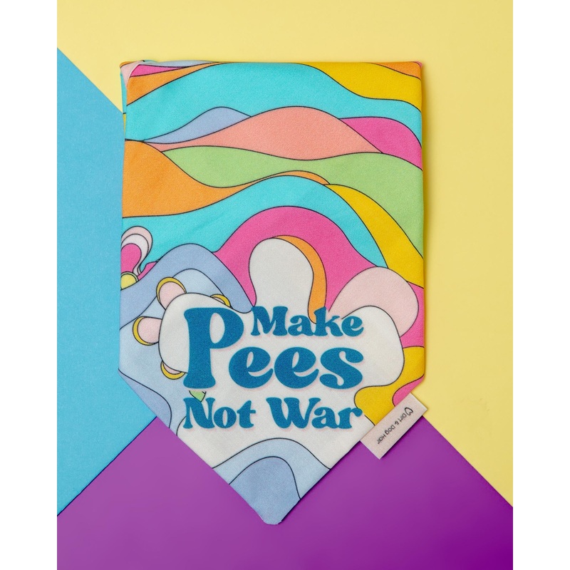Make Pees Not War Dog Bandana (Made in the USA) (FINAL SALE)