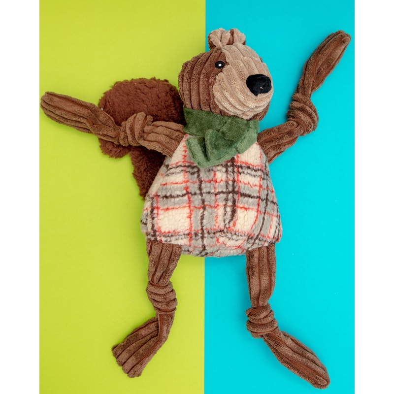 Pistachio Squirrel Knottie Dog Plush Toy