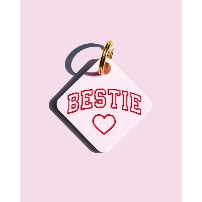 Bestie Acrylic Pet Tag
