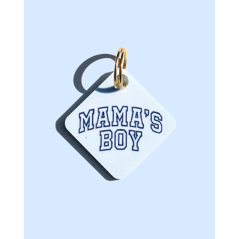 Mama’s Boy Acrylic Pet Tag