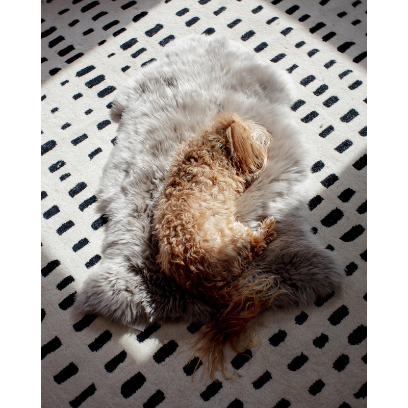 Natural Sheepskin Pet Throw in Chateau Grey (25×37)