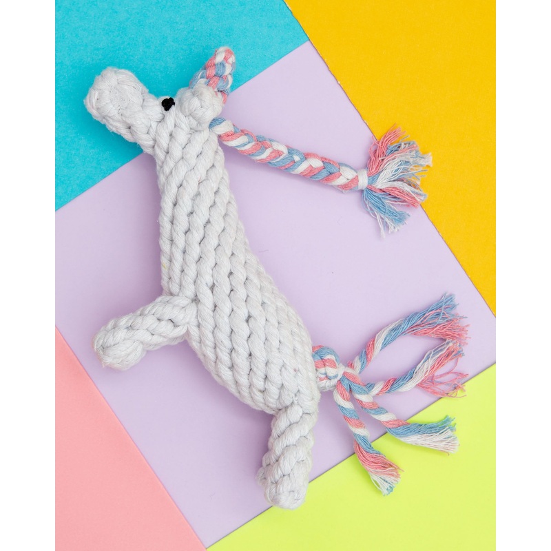 Unicorn Rope Dog Toy