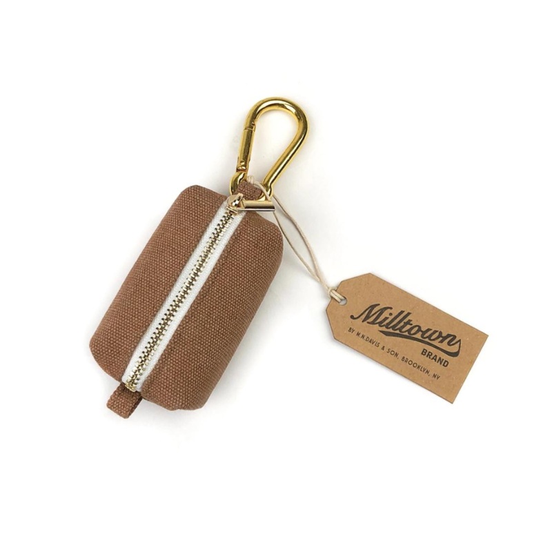 Washed Canvas Poo Bag Holder|Terra Cotta|Hickory Stripe|Olive Green|Onyx