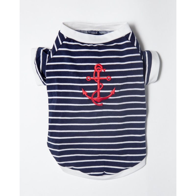 Anchor Dog T-Shirt in Navy|X-Small|Small|Medium|Large
